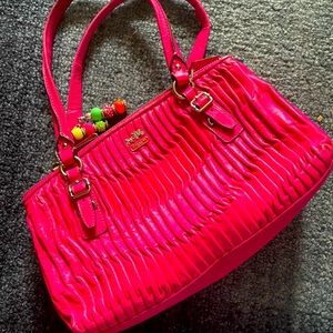 Coach PINK purse 10” long. 7” height. 3” wide